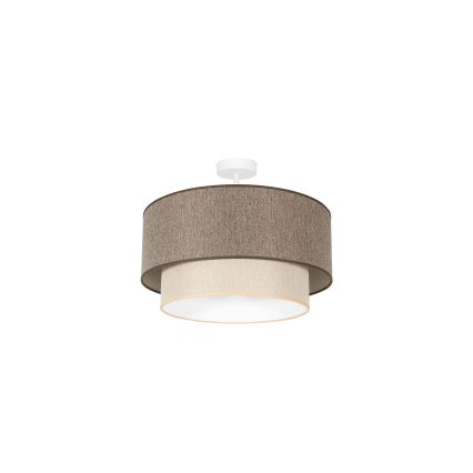 Duolla - Bevestigde hanglamp BOHO ECO RECYCLING 1xE27/15W/230V diameter 45 cm bruin/crème