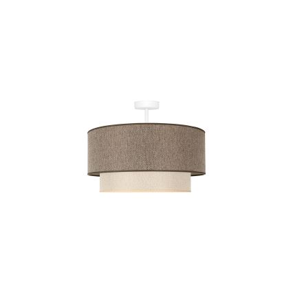 Duolla - Bevestigde hanglamp BOHO ECO RECYCLING 1xE27/15W/230V diameter 45 cm bruin/crème