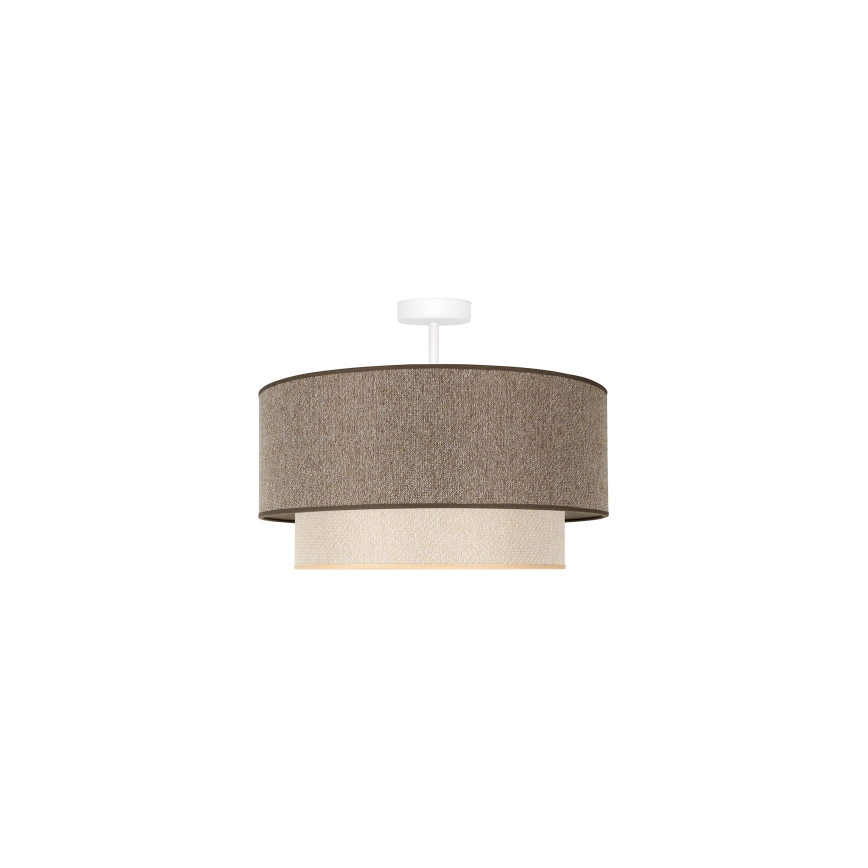 Duolla - Bevestigde hanglamp BOHO ECO RECYCLING 1xE27/15W/230V diameter 45 cm bruin/crème