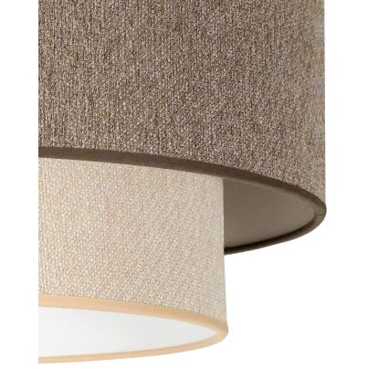 Duolla - Bevestigde hanglamp BOHO ECO RECYCLING 1xE27/15W/230V diameter 45 cm bruin/crème