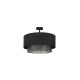 Duolla - Bevestigde hanglamp BOHO RATTAN 1xE27/15W/230V zwart