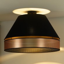 Duolla - Bevestigde hanglamp COPPER SHINY 1xE27/15W/230V zwart/koper