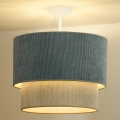 Duolla - Bevestigde hanglamp CORDUROY 1xE27/15W/230V blauw/beige