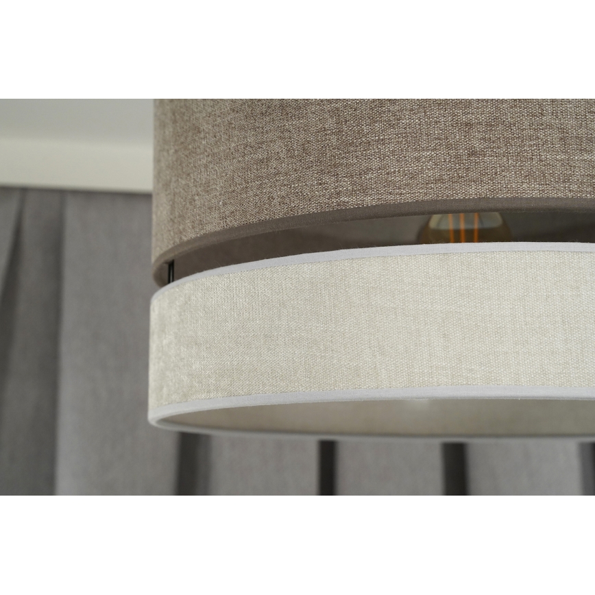 Duolla - Bevestigde hanglamp DOUBLE 1xE27/15W/230V diameter 40 cm bruin/grijs