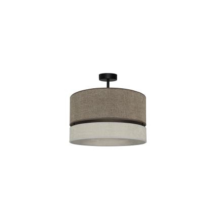 Duolla - Bevestigde hanglamp DOUBLE 1xE27/15W/230V diameter 40 cm bruin/grijs