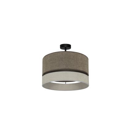 Duolla - Bevestigde hanglamp DOUBLE 1xE27/15W/230V diameter 40 cm bruin/grijs