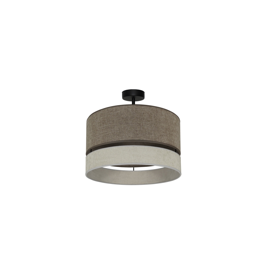 Duolla - Bevestigde hanglamp DOUBLE 1xE27/15W/230V diameter 40 cm bruin/grijs