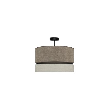 Duolla - Bevestigde hanglamp DOUBLE 1xE27/15W/230V diameter 40 cm bruin/grijs