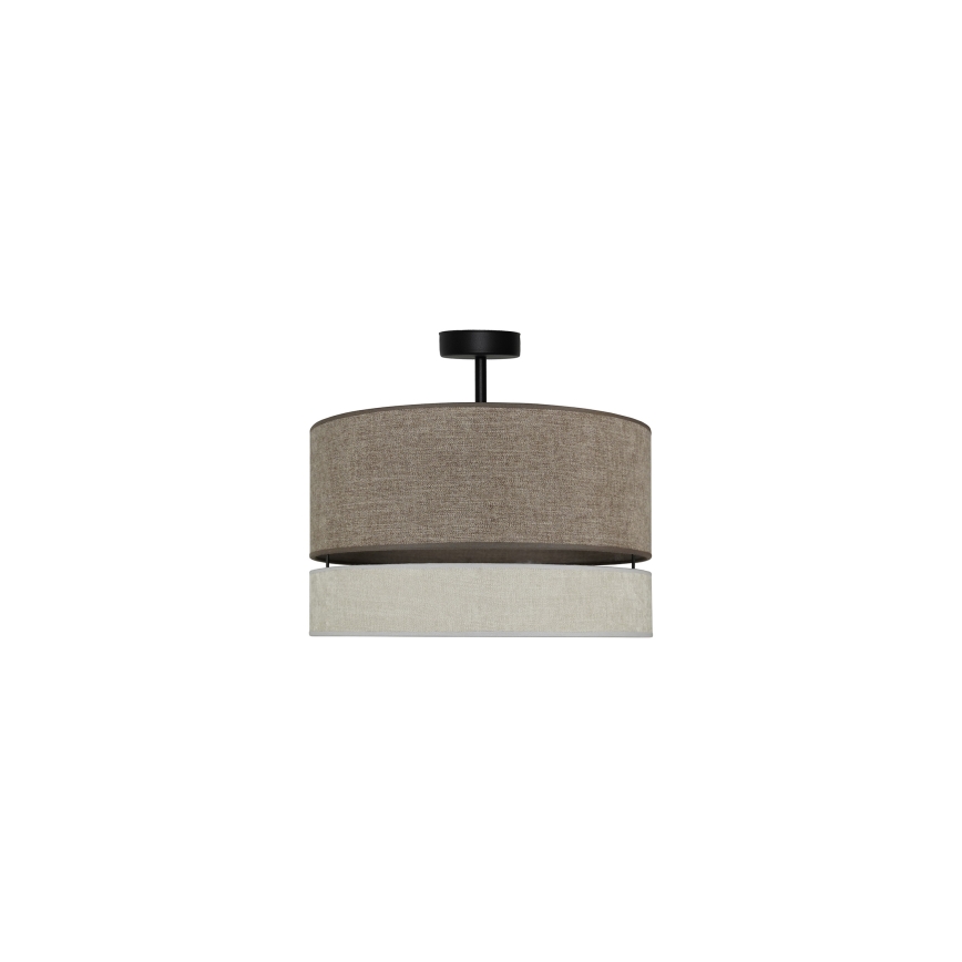 Duolla - Bevestigde hanglamp DOUBLE 1xE27/15W/230V diameter 40 cm bruin/grijs