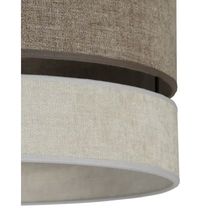 Duolla - Bevestigde hanglamp DOUBLE 1xE27/15W/230V diameter 40 cm bruin/grijs