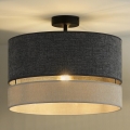 Duolla - Bevestigde hanglamp DOUBLE 1xE27/15W/230V diameter 40 cm grijs