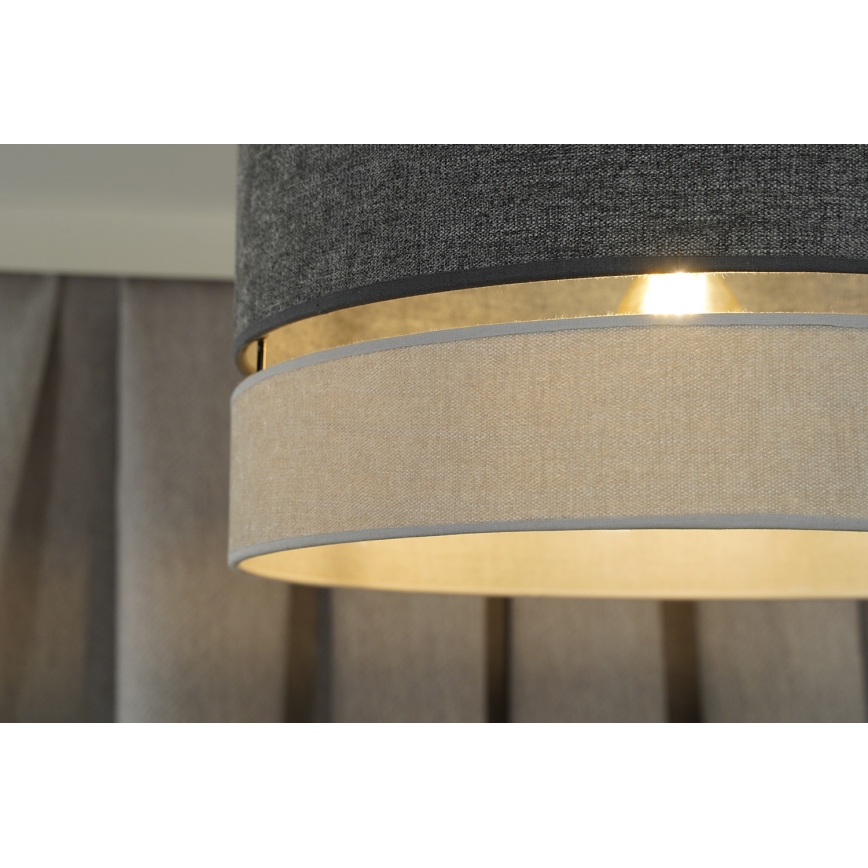 Duolla - Bevestigde hanglamp DOUBLE 1xE27/15W/230V diameter 40 cm grijs