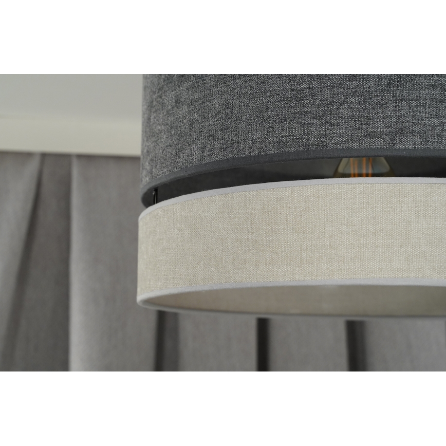 Duolla - Bevestigde hanglamp DOUBLE 1xE27/15W/230V diameter 40 cm grijs