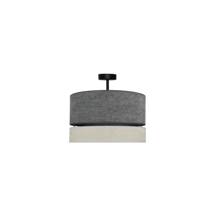 Duolla - Bevestigde hanglamp DOUBLE 1xE27/15W/230V diameter 40 cm grijs