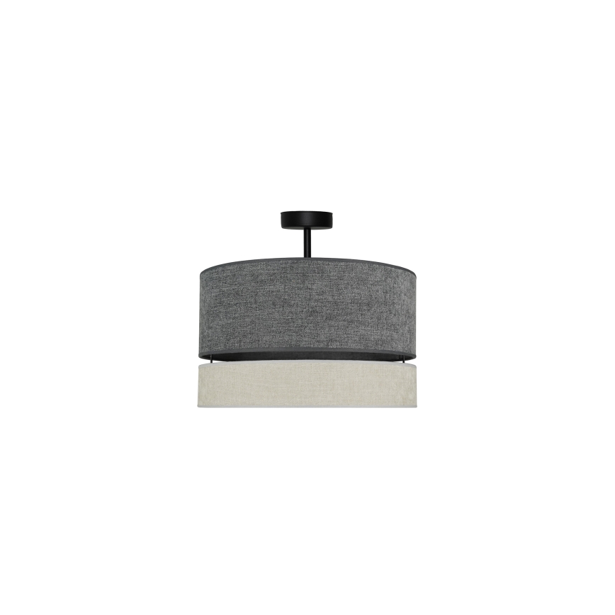 Duolla - Bevestigde hanglamp DOUBLE 1xE27/15W/230V diameter 40 cm grijs
