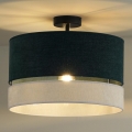 Duolla - Bevestigde hanglamp DOUBLE 1xE27/15W/230V diameter 40 cm groen/grijs