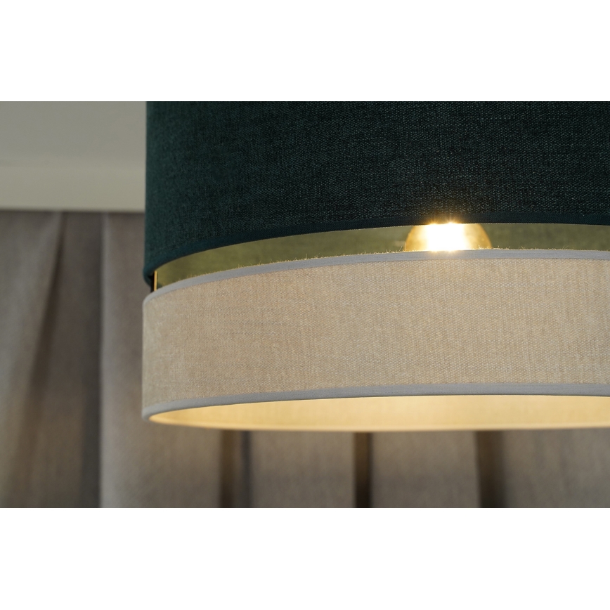 Duolla - Bevestigde hanglamp DOUBLE 1xE27/15W/230V diameter 40 cm groen/grijs
