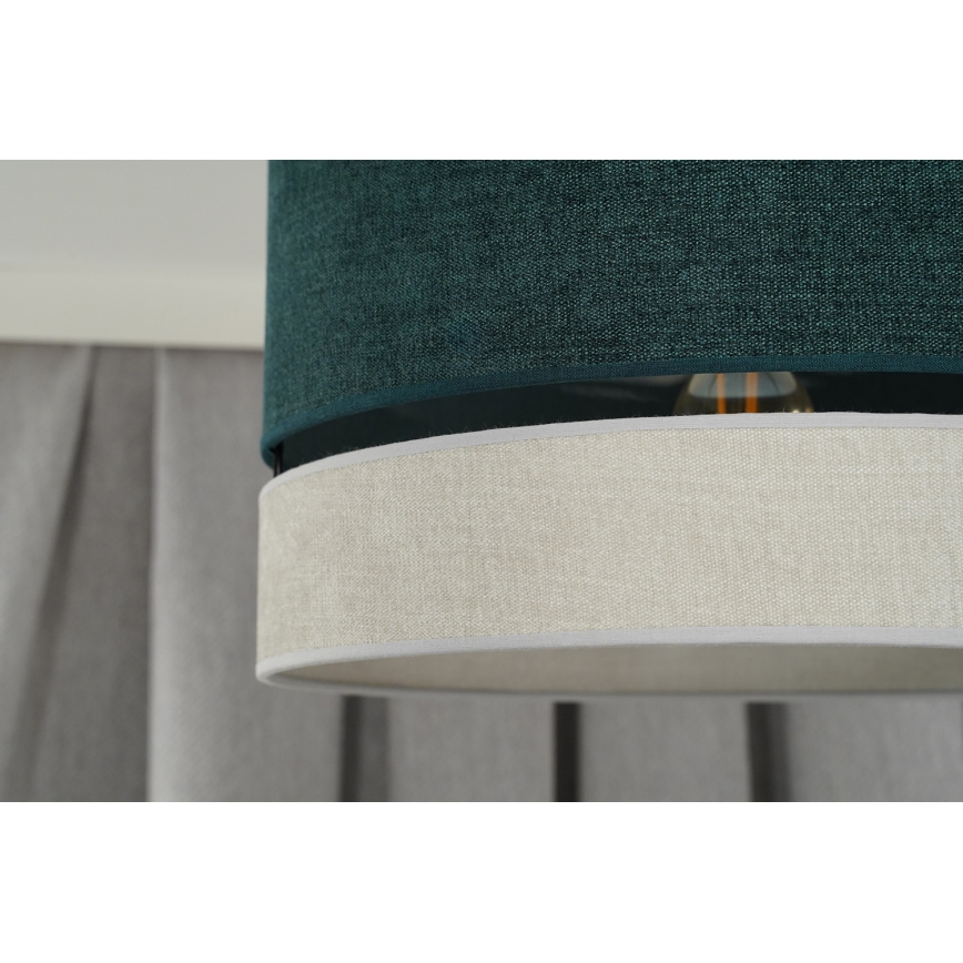 Duolla - Bevestigde hanglamp DOUBLE 1xE27/15W/230V diameter 40 cm groen/grijs