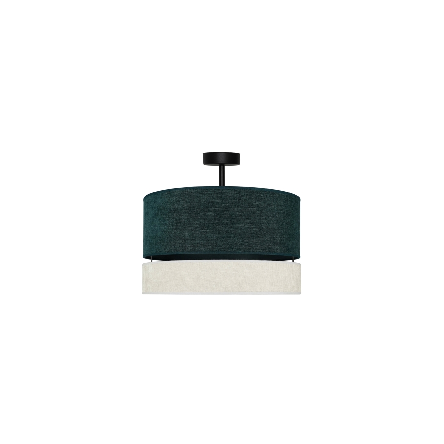 Duolla - Bevestigde hanglamp DOUBLE 1xE27/15W/230V diameter 40 cm groen/grijs