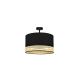 Duolla - Bevestigde hanglamp DOUBLE RATTAN 1xE27/15W/230V zwart/beige