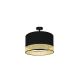 Duolla - Bevestigde hanglamp DOUBLE RATTAN 1xE27/15W/230V zwart/beige