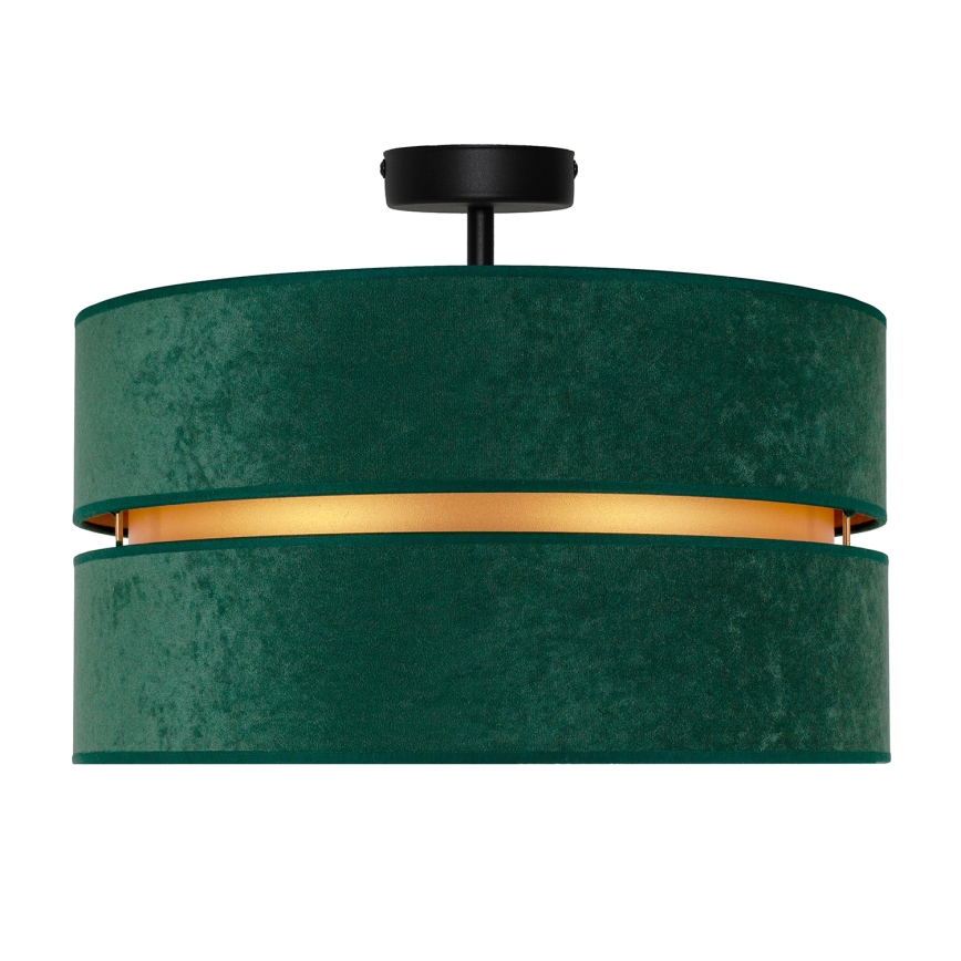 Duolla - Bevestigde hanglamp DUO 1xE27/15W/230V diameter 40 cm groen/goud