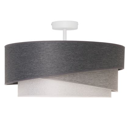 Duolla - Bevestigde hanglamp KOBO 1xE27/15W/230V diameter 45 cm grijs/wit