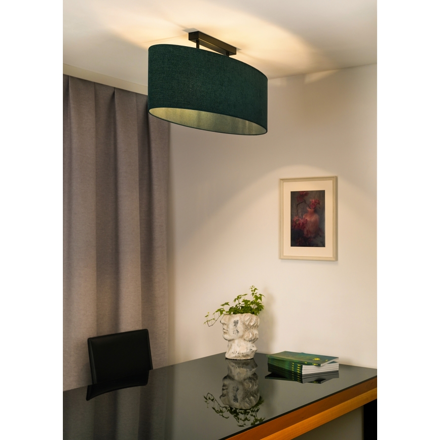 Duolla - Bevestigde hanglamp OVAL 2xE27/15W/230V groen