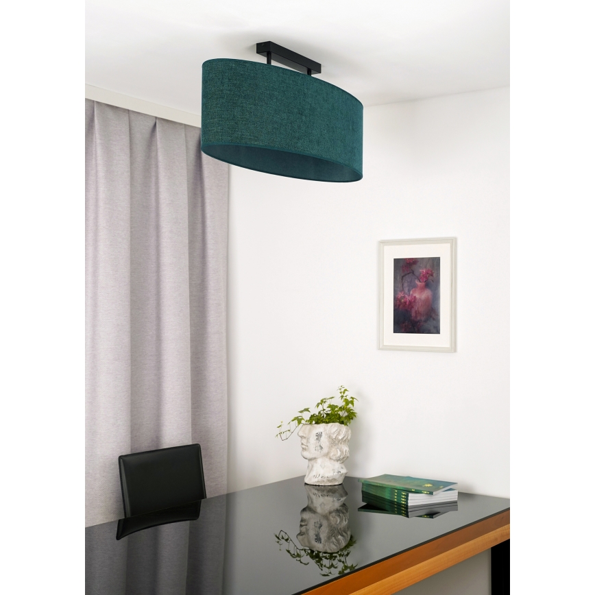 Duolla - Bevestigde hanglamp OVAL 2xE27/15W/230V groen