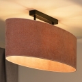 Duolla - Bevestigde hanglamp OVAL 2xE27/15W/230V roze