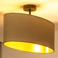 Duolla - Bevestigde hanglamp OVAL VEGAN 1xE27/15W/230V beige