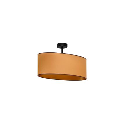 Duolla - Bevestigde hanglamp OVAL VEGAN 1xE27/15W/230V bruin