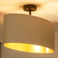 Duolla - Bevestigde hanglamp OVAL VEGAN 1xE27/15W/230V crème