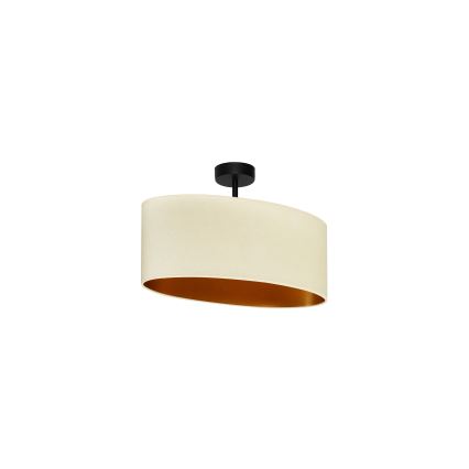 Duolla - Bevestigde hanglamp OVAL VEGAN 1xE27/15W/230V crème