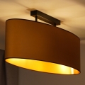 Duolla - Bevestigde hanglamp OVAL VEGAN 2xE27/15W/230V bruin