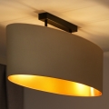 Duolla - Bevestigde hanglamp OVAL VEGAN 2xE27/15W/230V crème