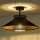 Duolla - Bevestigde hanglamp RIO RATTAN 1xE27/15W/230V zwart/goud