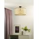 Duolla - Bevestigde hanglamp ROLLER RATTAN 1xE27/15W/230V beige/zwart
