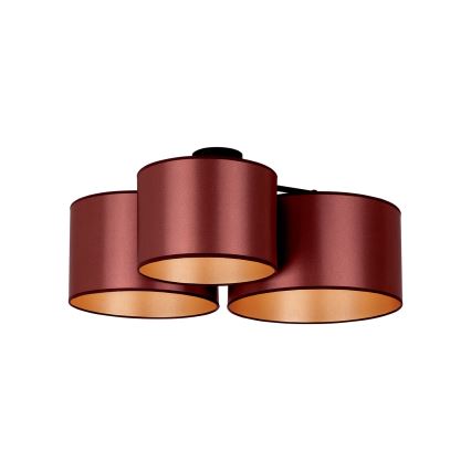 Duolla - Bevestigde hanglamp ROLLER TRIO SHINY 3xE27/15W/230V koper/goud