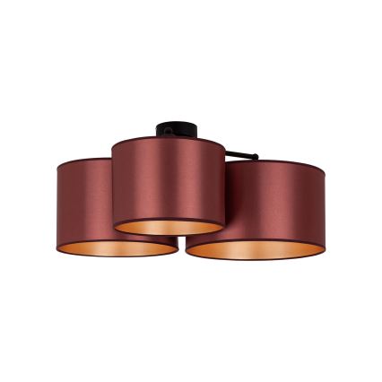 Duolla - Bevestigde hanglamp ROLLER TRIO SHINY 3xE27/15W/230V koper/goud