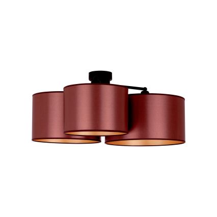 Duolla - Bevestigde hanglamp ROLLER TRIO SHINY 3xE27/15W/230V koper/goud