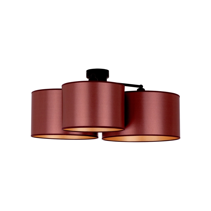 Duolla - Bevestigde hanglamp ROLLER TRIO SHINY 3xE27/15W/230V koper/goud