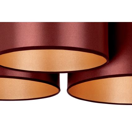 Duolla - Bevestigde hanglamp ROLLER TRIO SHINY 3xE27/15W/230V koper/goud