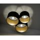 Duolla - Bevestigde hanglamp ROLLER TRIO SHINY 3xE27/15W/230V zwart/goud