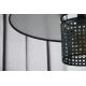 Duolla - Bevestigde hanglamp TOKYO RATTAN 1xE27/15W/230V zwart/zilver