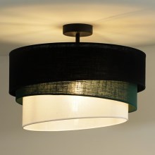 Duolla - Bevestigde hanglamp TRIO 1xE27/15W/230V zwart/groen/wit