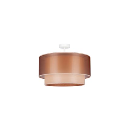 Duolla - Bevestigde hanglamp WOOD BOHO 1xE27/15W/230V diameter 45 cm koper/beige