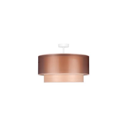 Duolla - Bevestigde hanglamp WOOD BOHO 1xE27/15W/230V diameter 45 cm koper/beige