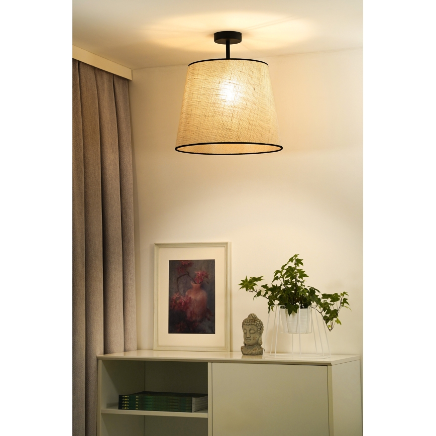 Duolla - Bevestigde hanglamp YUTE 1xE27/15W/230V diameter 38 cm grijs/zwart