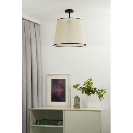 Duolla - Bevestigde hanglamp YUTE 1xE27/15W/230V diameter 38 cm grijs/zwart